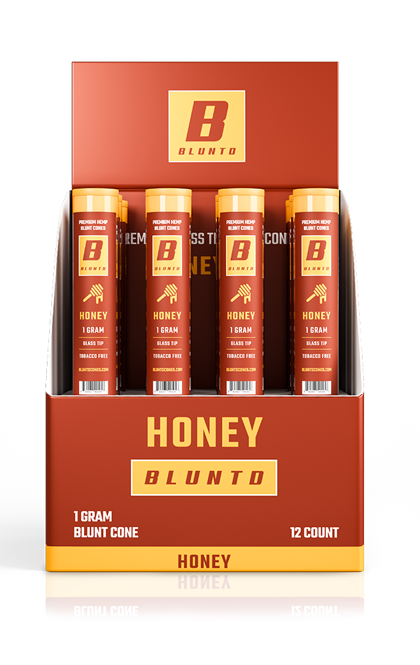 BLUNTD 1g 12-pack honey-flavored cones