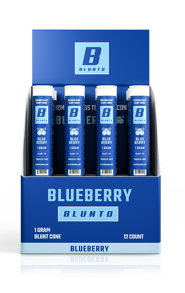 BLUNTD 1g 12-pack blueberry cones