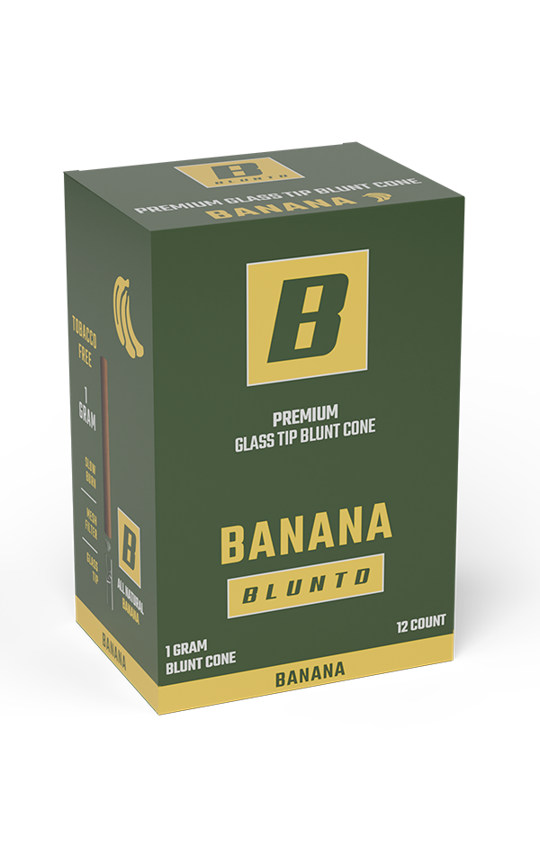 BLUNTD 1g 12-pack banana-flavored cones